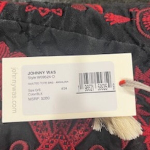 NWT Johnny Was Workshop Annalina Quilted Tote – Black - Picture 7 of 15
